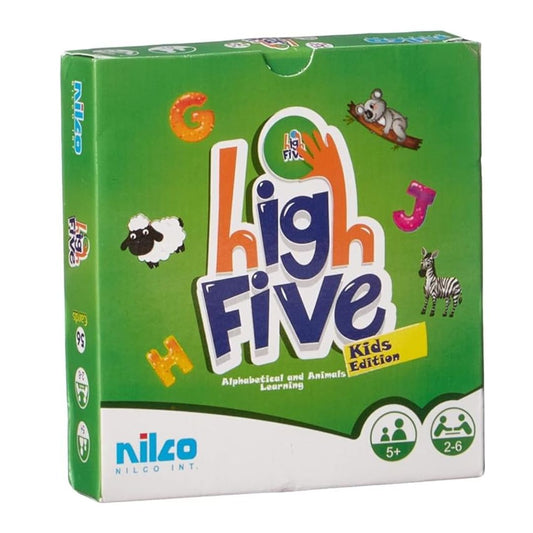Nilco High Five Educational Travel card game for kids learning alphabets and animal shapes