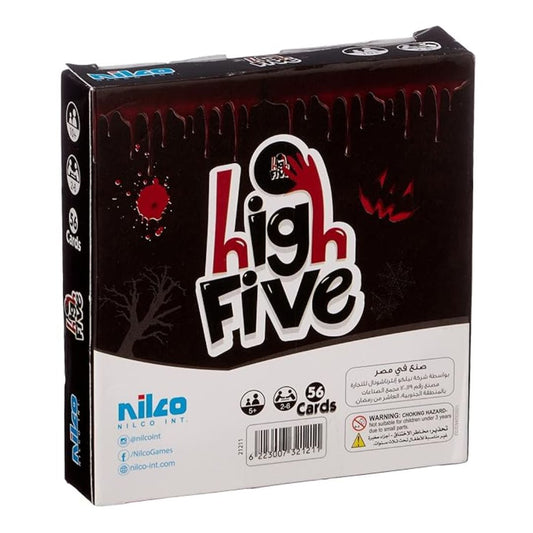 Nilco High Five Black Travel card game scary edition with 56 cards for kids observation and memory play