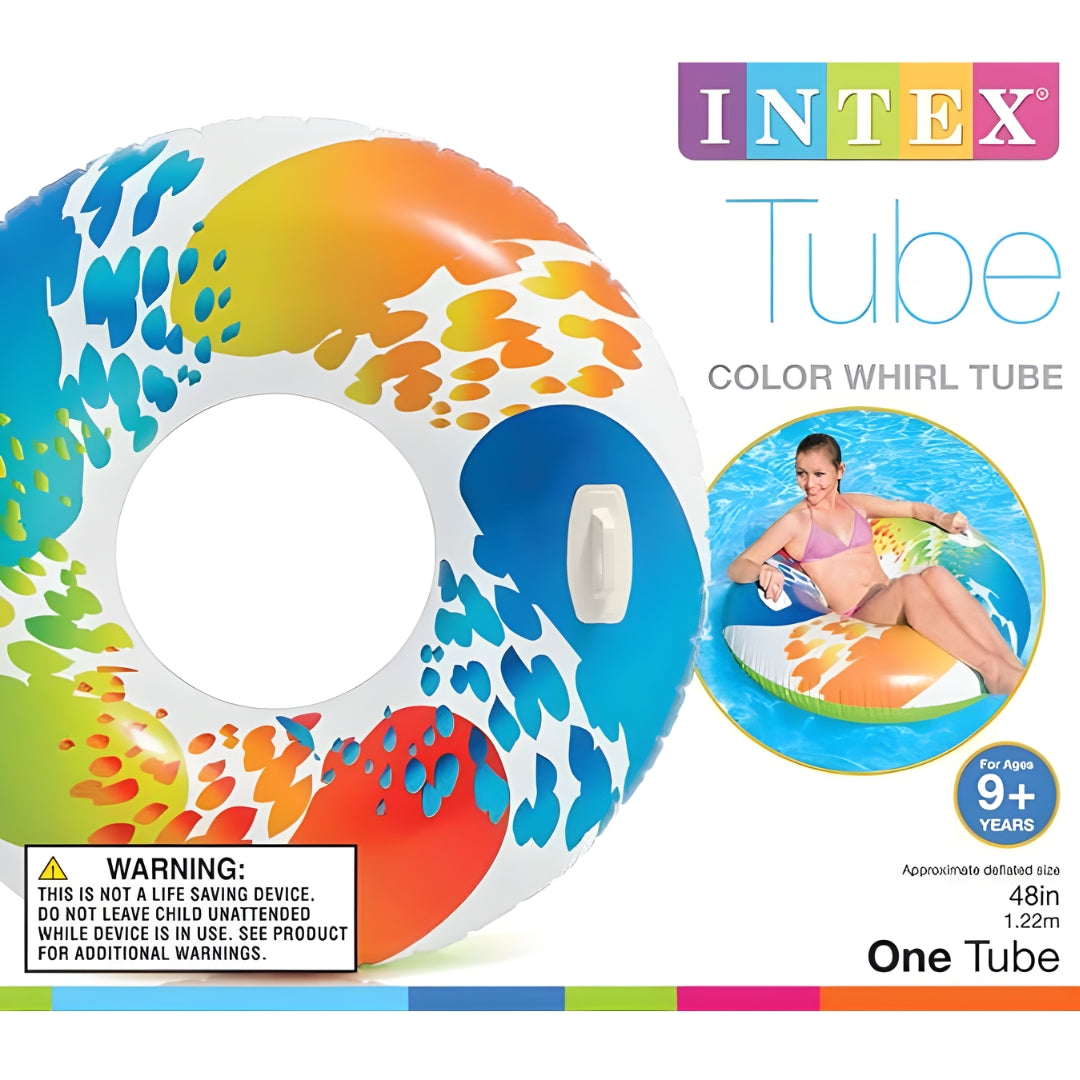 INTEX COLOUR WHRIL TUBE (119cm), Ages 9+.
