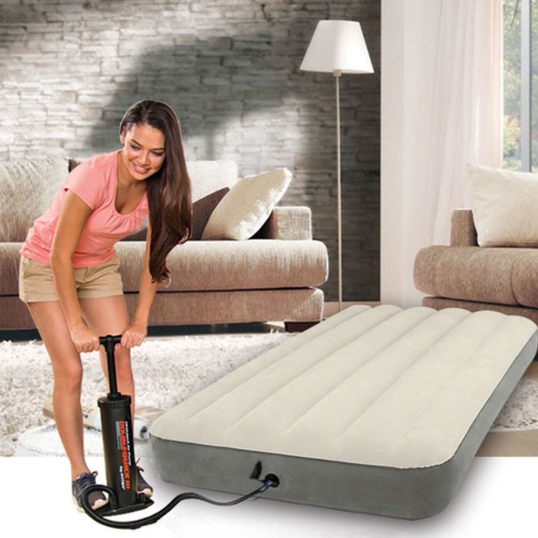 INTEX DURABEAM QUEEN HIGH BED(152x203x25),Ages Adult