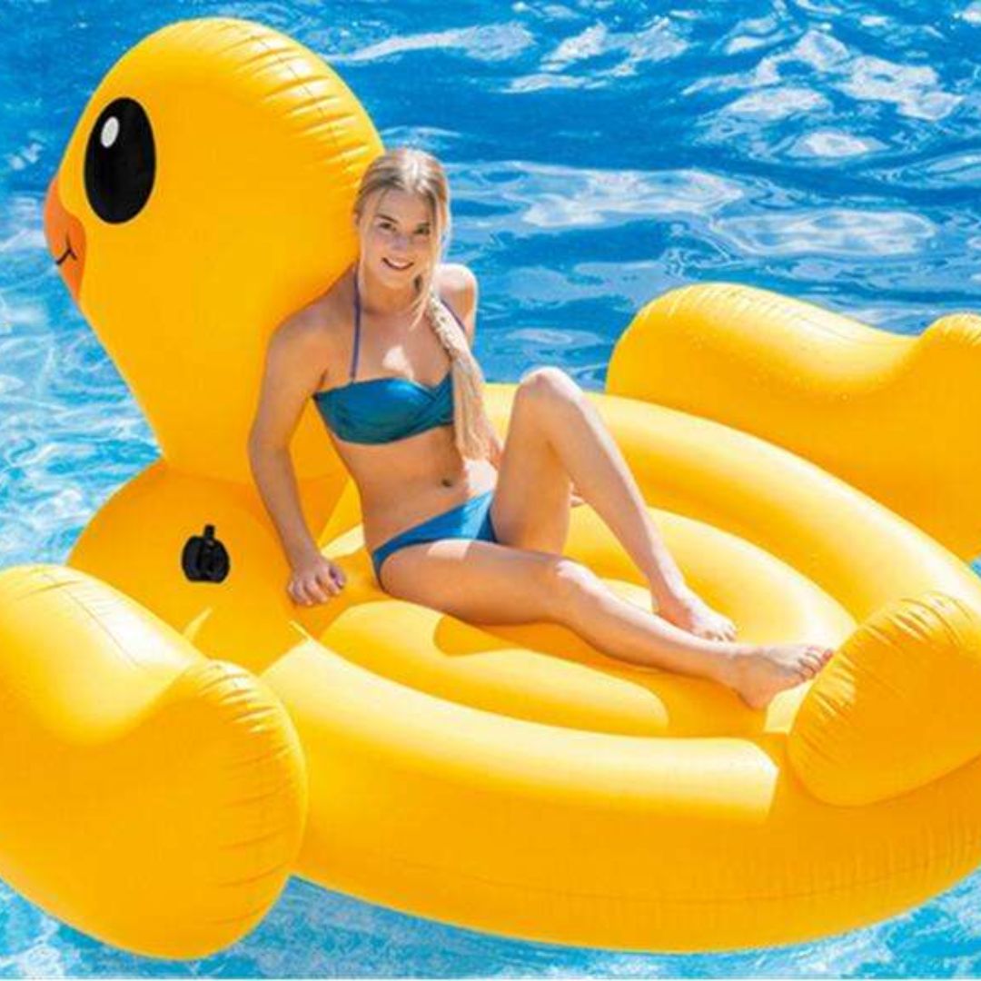 INTEX YELLOW DUCK RIDEON, Ages 3+