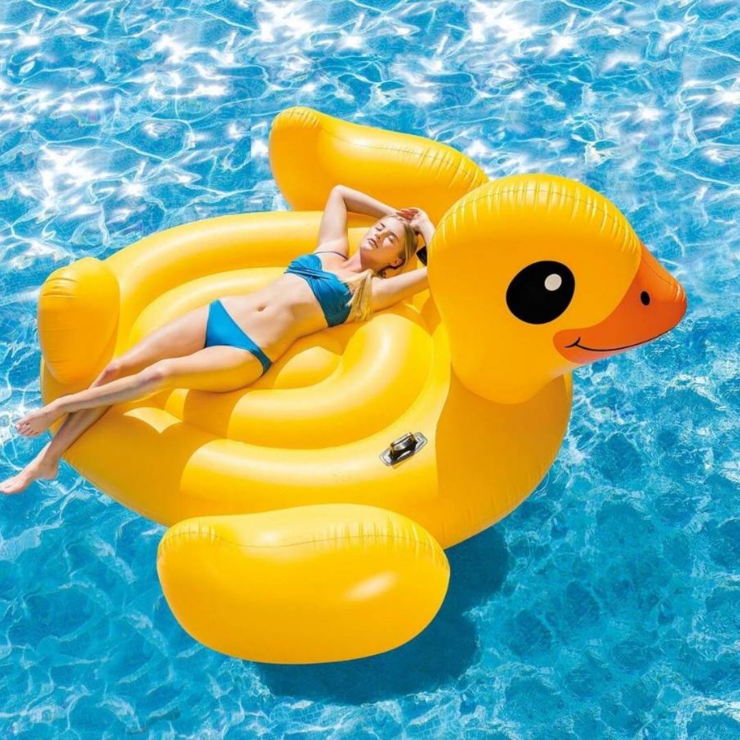 INTEX YELLOW DUCK RIDEON, Ages 3+