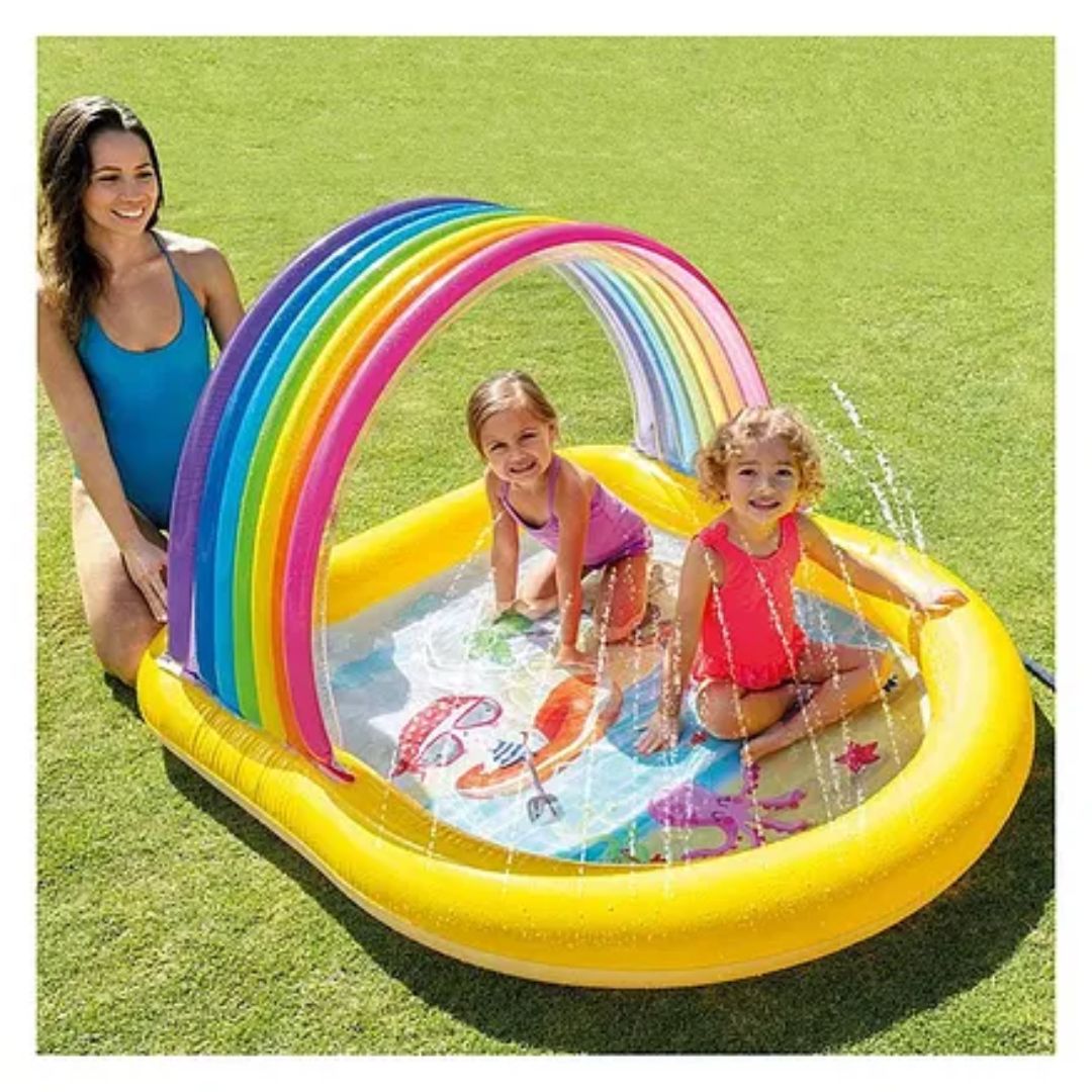 INTEX RAINBOW ARCH SPRAY POOL, Ages 2+