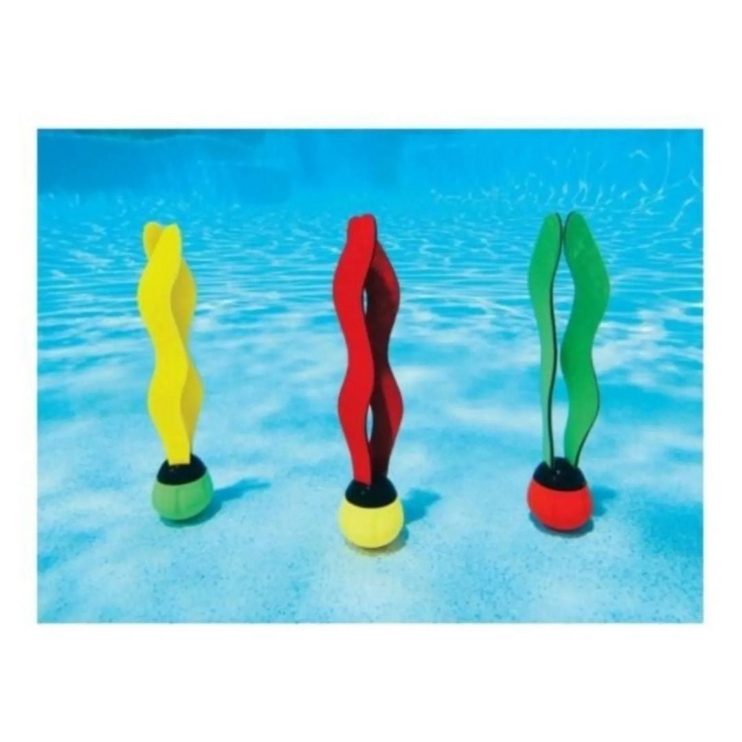 Intex underwater fun balls colorful diving toy set with neoprene streamers for kids pool games
