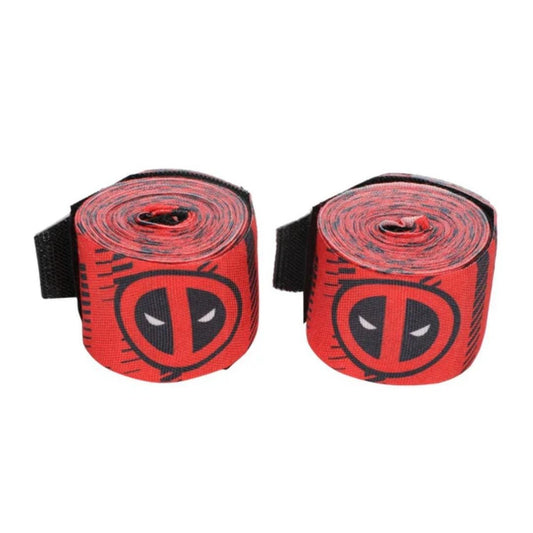 Deadpool Red Wrist Band featuring the circular black and red Deadpool mask logo on a high-quality flexible band.