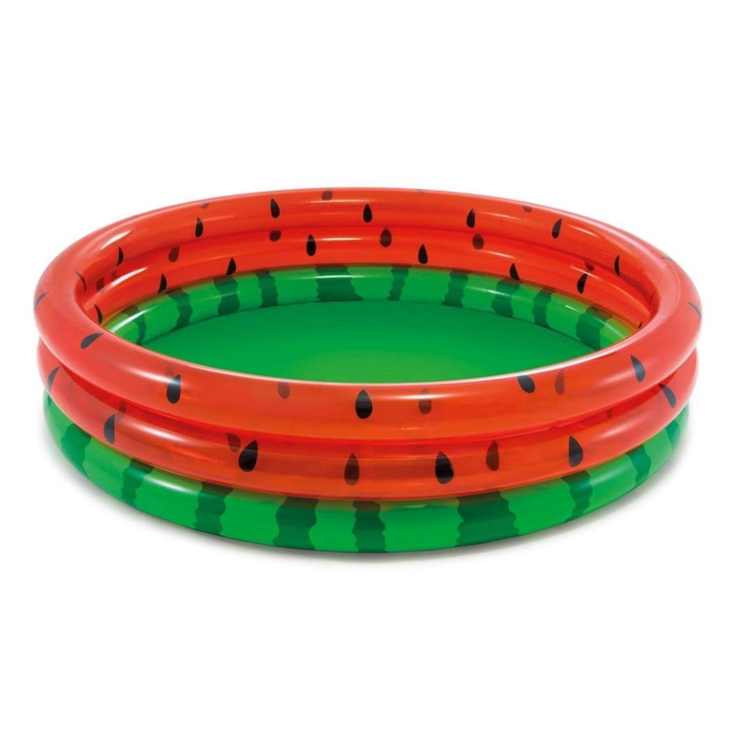 Intex Watermelon inflatable 3-ring kiddy pool for outdoor backyard water play