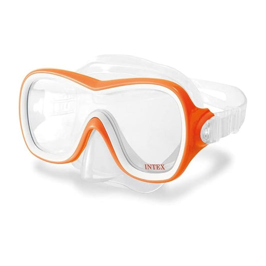 Intex Wave Rider blue and purple kids swimming mask with adjustable strap and leak-resistant seal for pool or beach