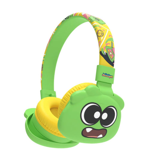 Jelliemons Booma Echo green over-ear kids wireless Bluetooth headphones with soft padded ear cushions