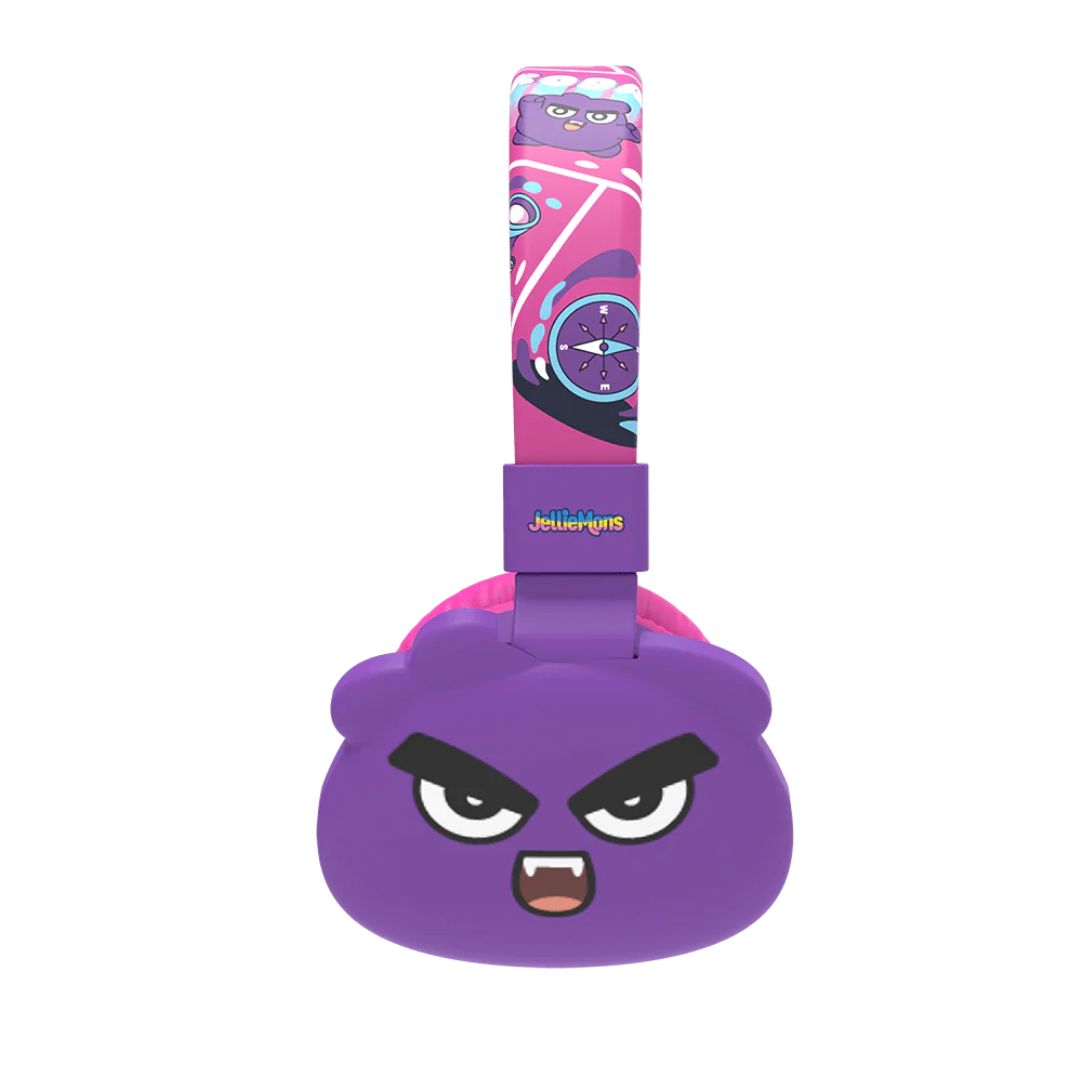 JELLIEMONS  BOOMA ECHO WIRELESS HEADPHONES PURPLE, Ages 5+