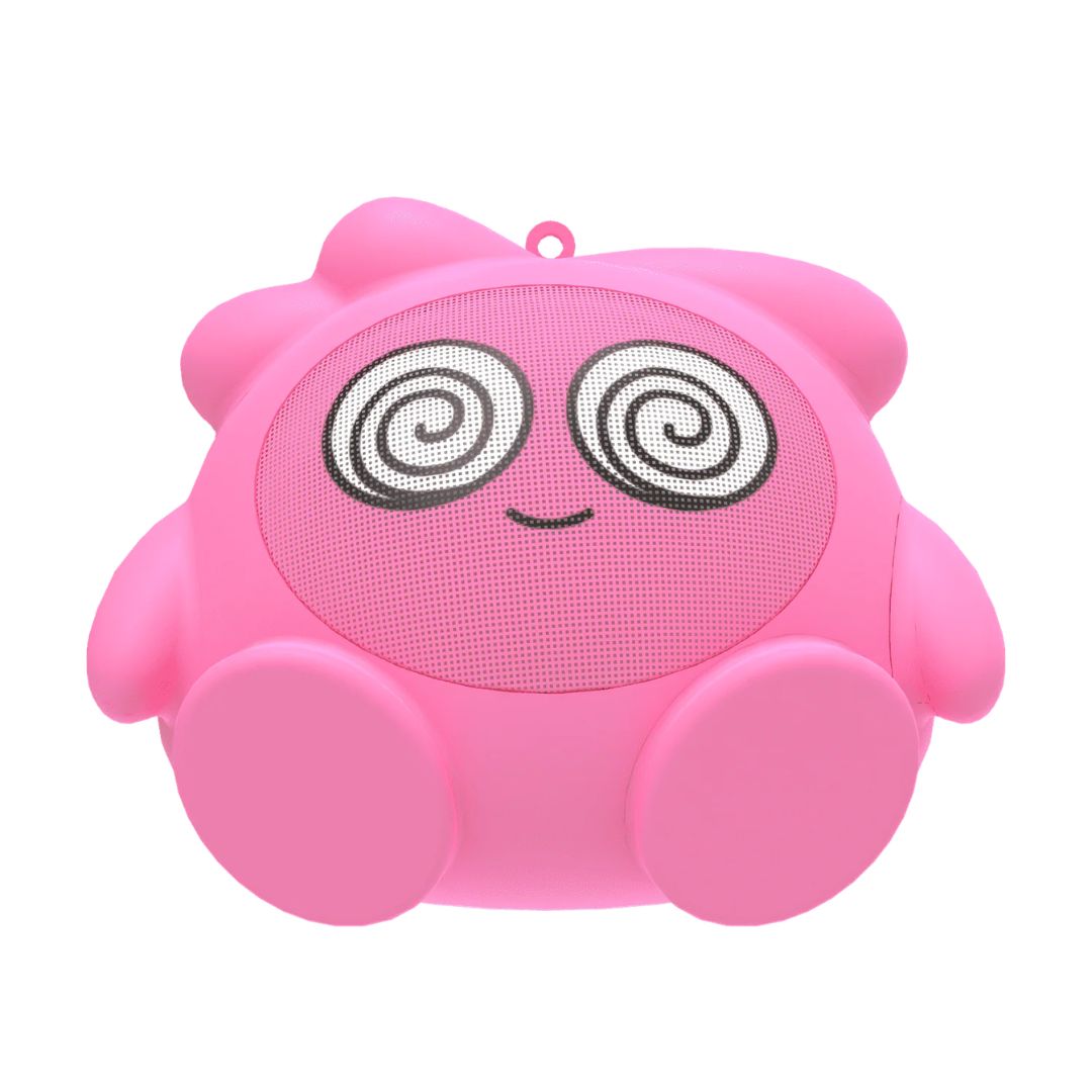 Jelliemons Booma Pulse pink mini wireless Bluetooth speaker with interactive character design for kids