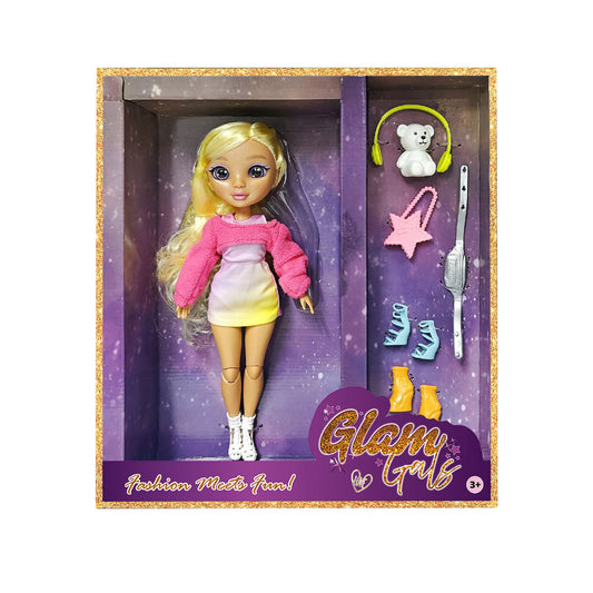 FASHION DOLL MUSIC GLAM GIRLZ 9"