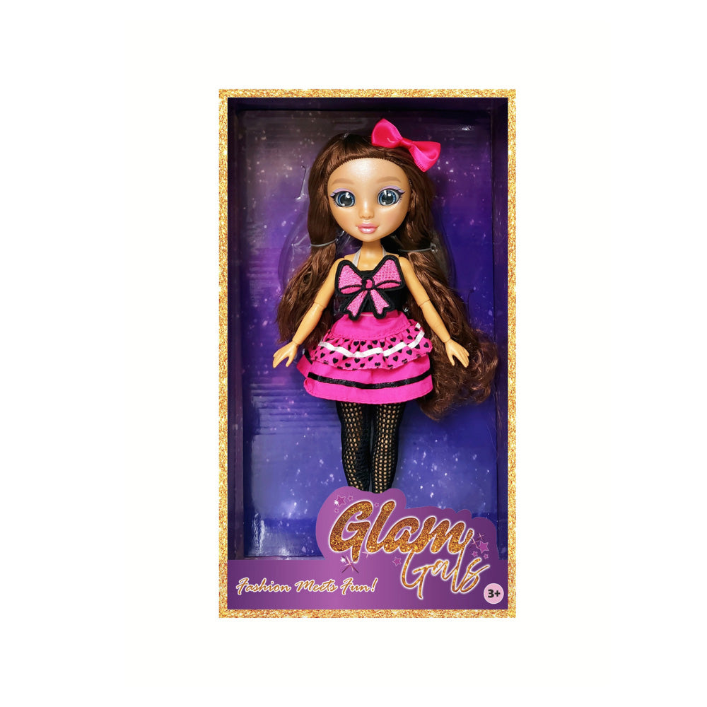FASHION DOLL ROSE RED POSEABLE GLAM GIRLZ 9"