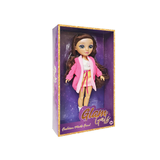 FASHION DOLL PINK POSEABLE GLAM GIRLZ 9"